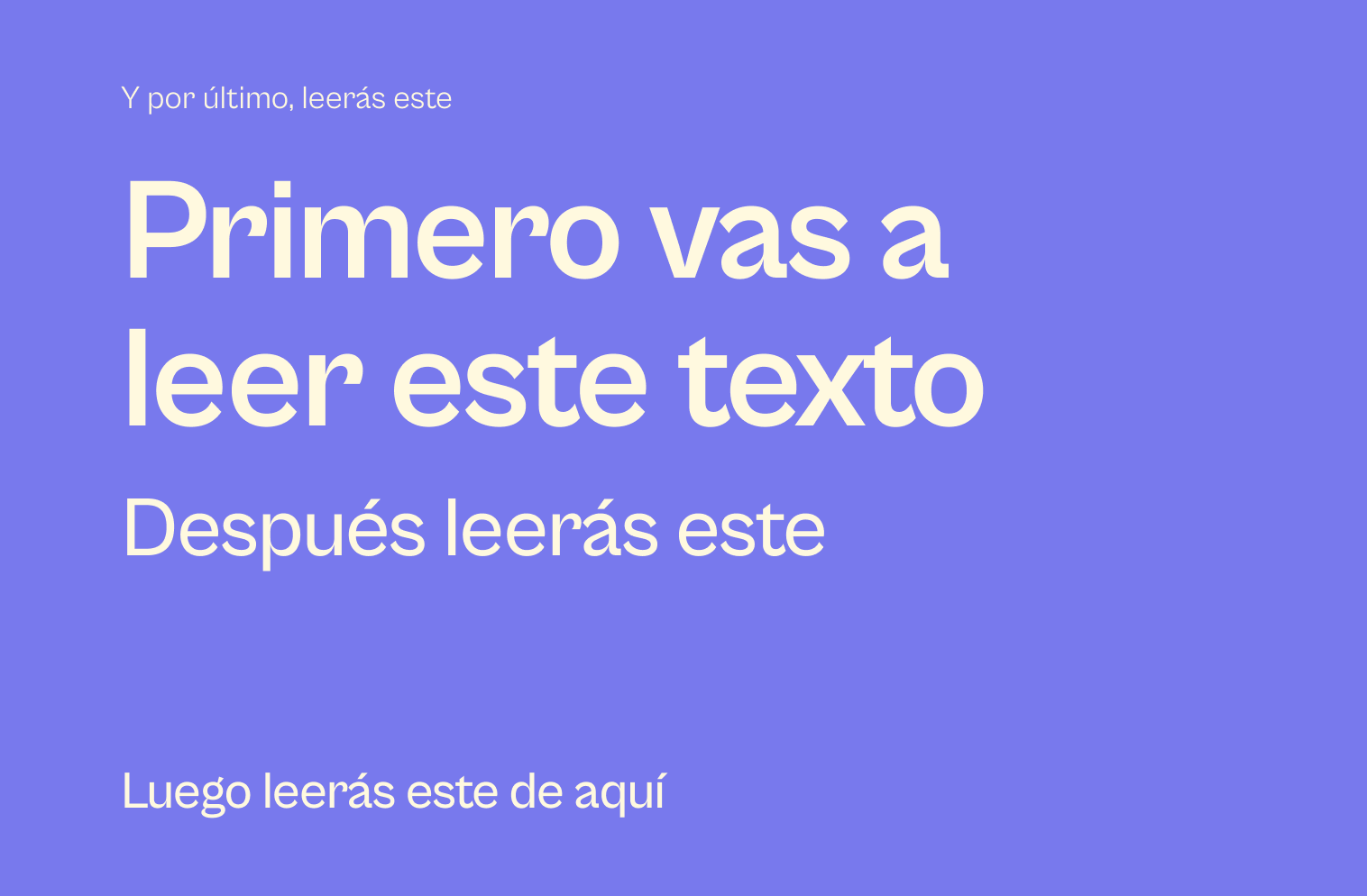 Jerarquía y tamaños de las tipografías